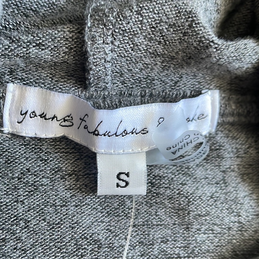 Young Fabulous and Broke Grey Oversized Cardigan S - Picture 6 of 7